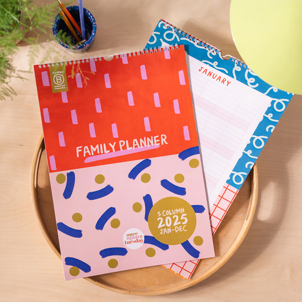 Good Tuesday 2025 Family Planner Calendar Colour Flow A3